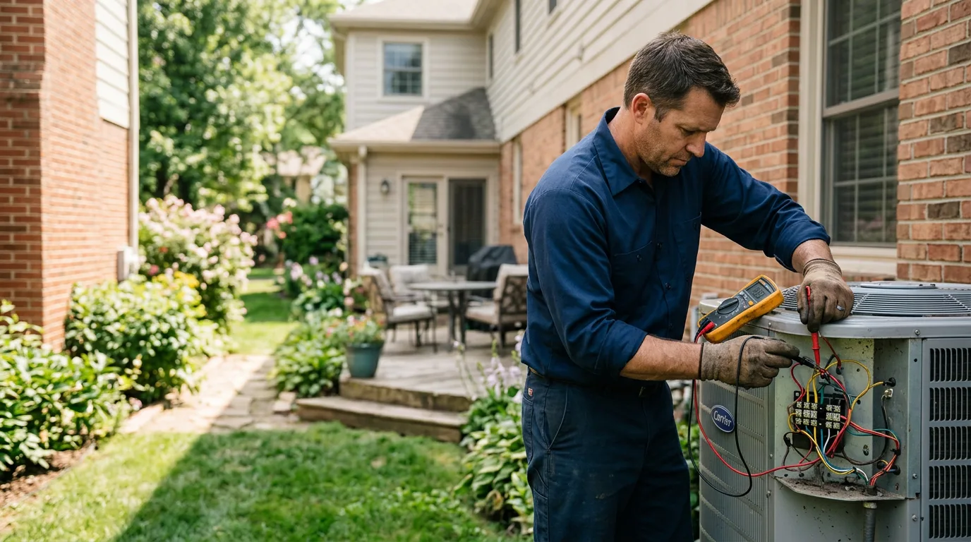 HVAC technician working near Luther, OK
